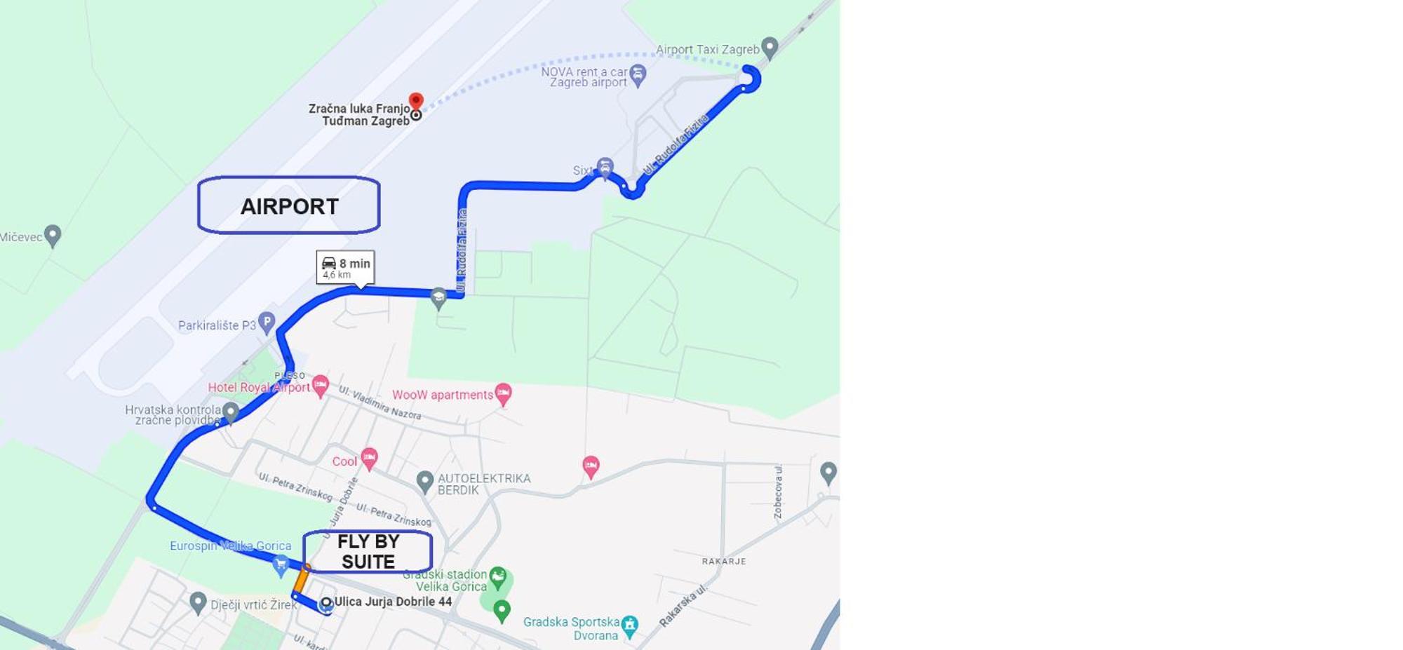 Fly By Suite - Zagreb Airport - 0-24H Self Check In&Out - Parking On Site فيليكا غوغيتْسا المظهر الخارجي الصورة