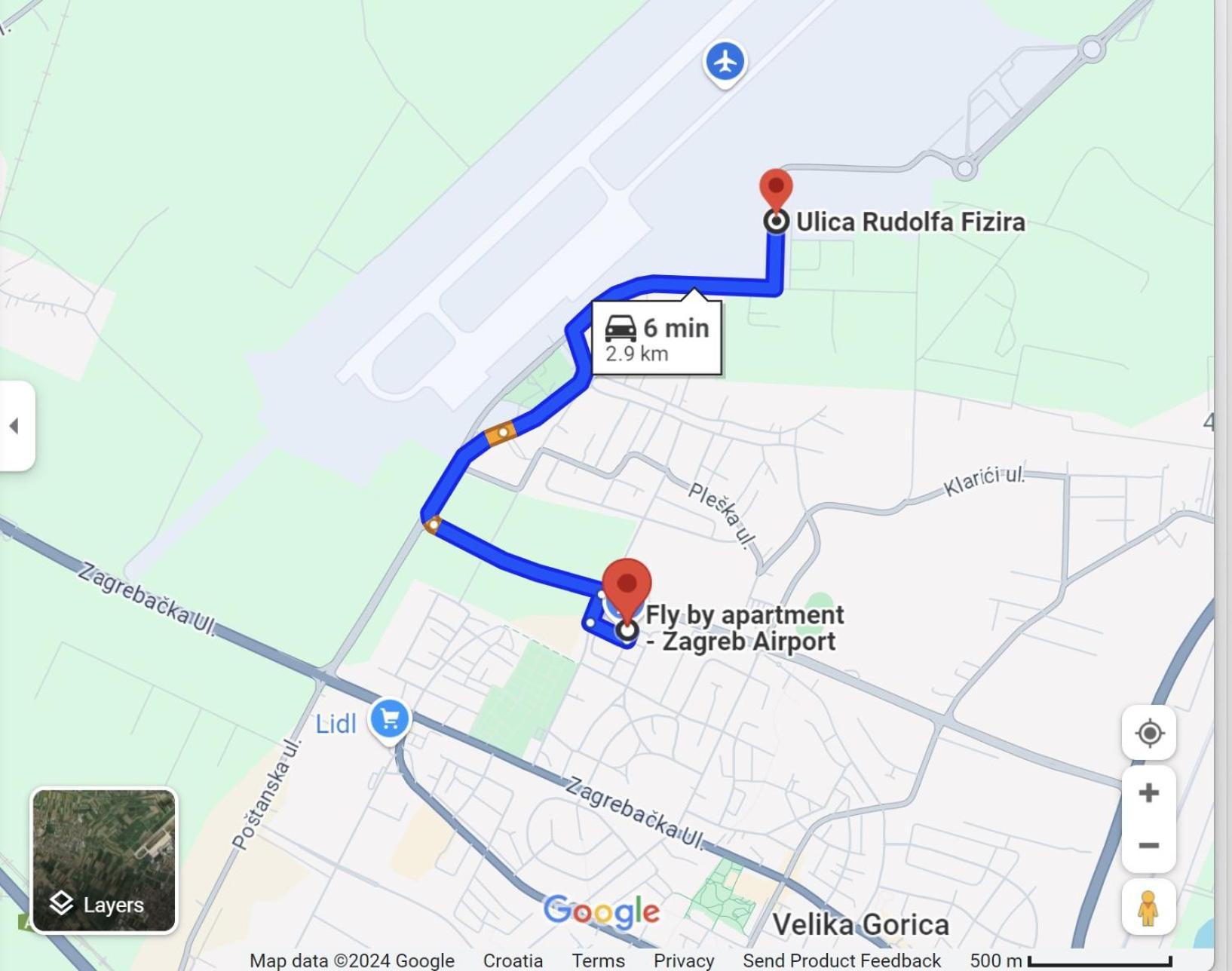 Fly By Suite - Zagreb Airport - 0-24H Self Check In&Out - Parking On Site فيليكا غوغيتْسا المظهر الخارجي الصورة