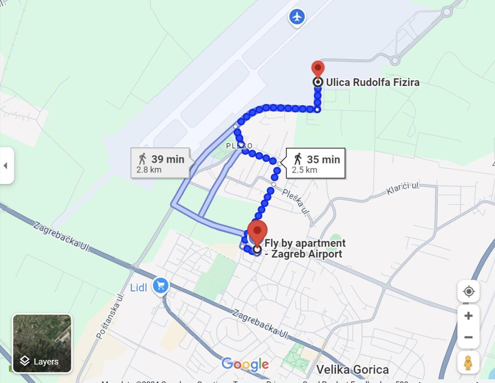Fly By Suite - Zagreb Airport - 0-24H Self Check In&Out - Parking On Site فيليكا غوغيتْسا المظهر الخارجي الصورة
